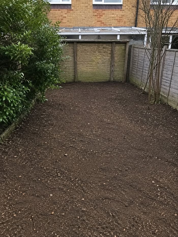 Tidy garden after a full clearance.