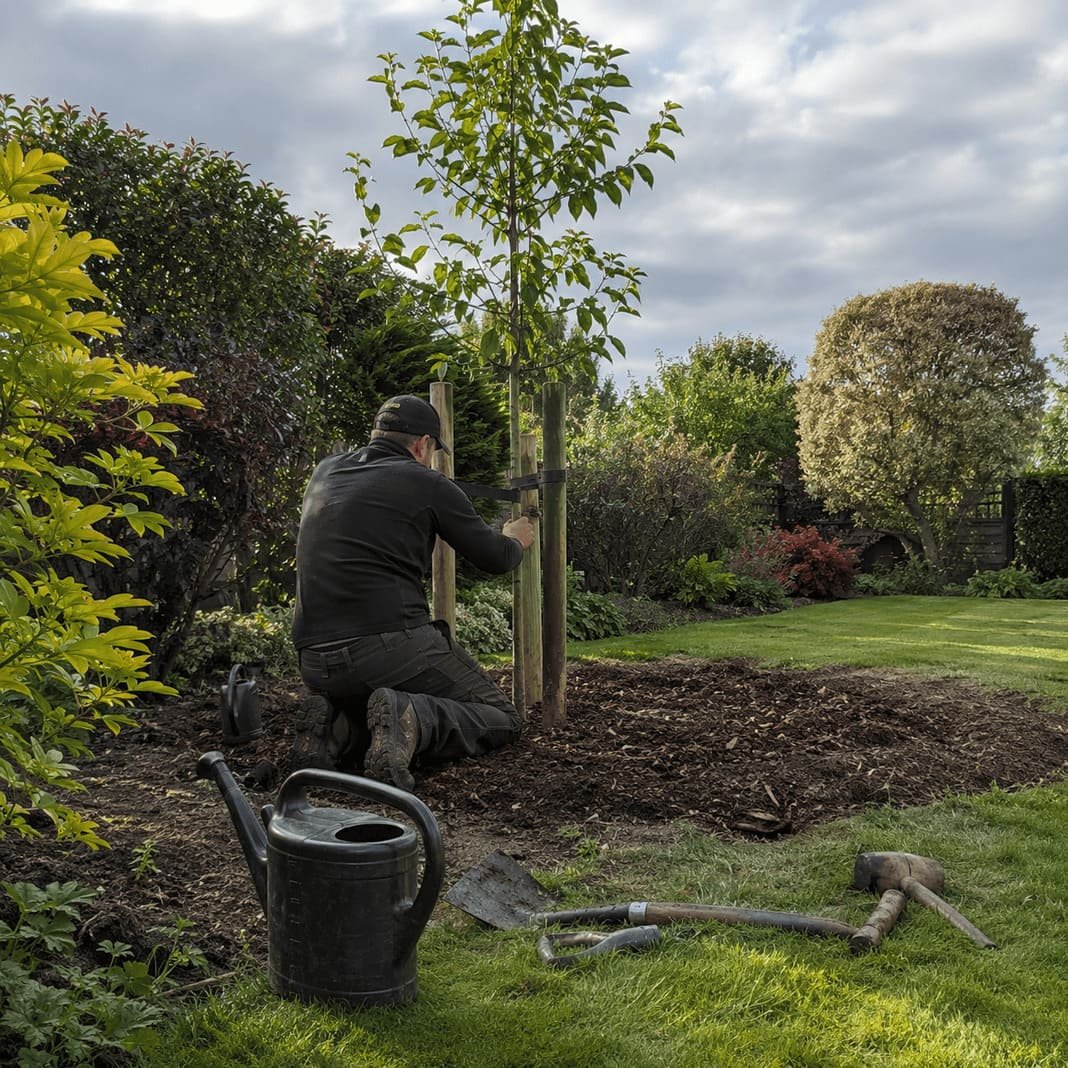 Established garden tree planted in the right spot.