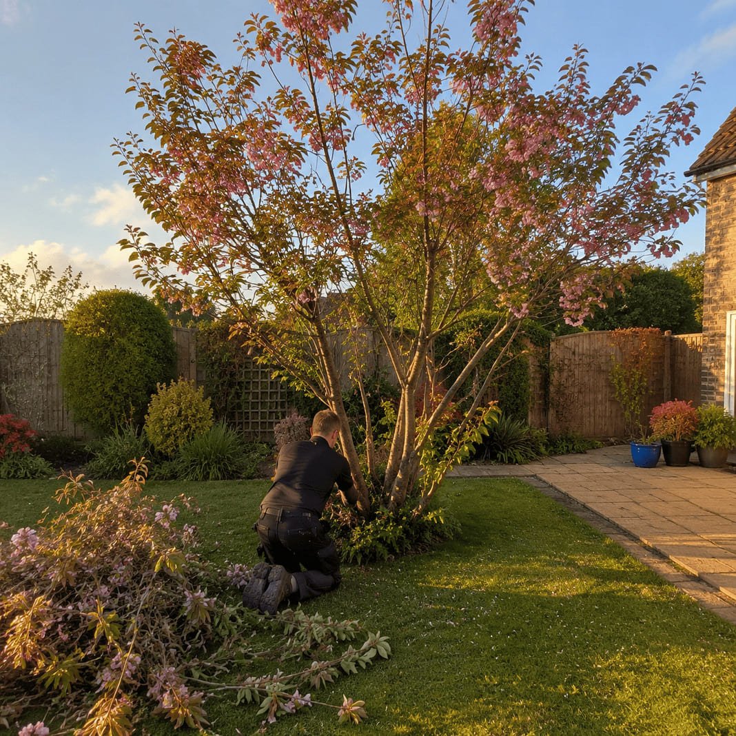 Treescapes arborist pruning a garden tree