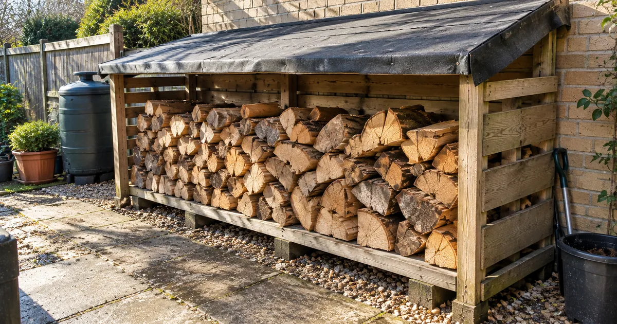 Ventilated Covered Firewood Store - Illustrative Image
